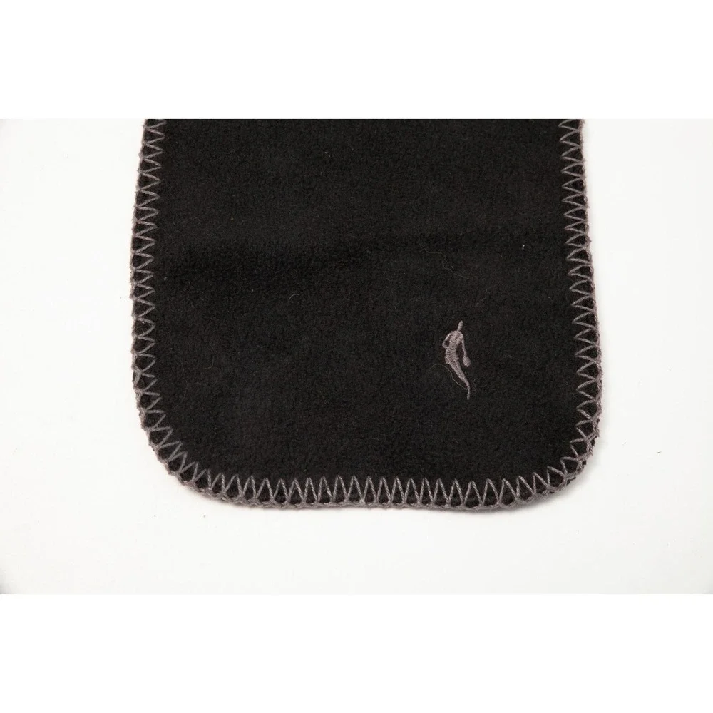 NBA Scarf Mens OS Black Fleece Whipstitch Logo Winter Neckwear Made in Canada